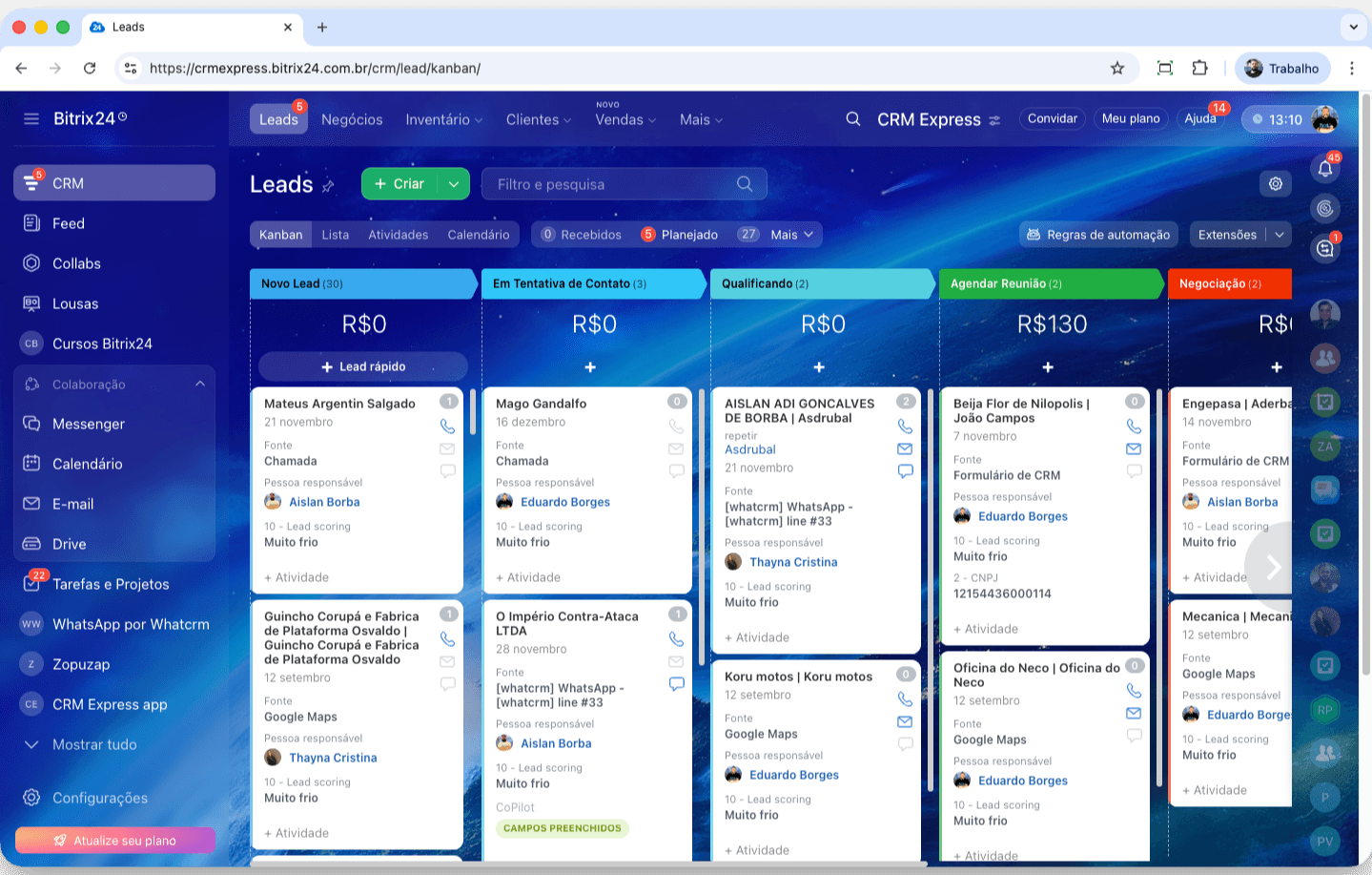 Screenshot CRM & Vendas - Bitrix24
