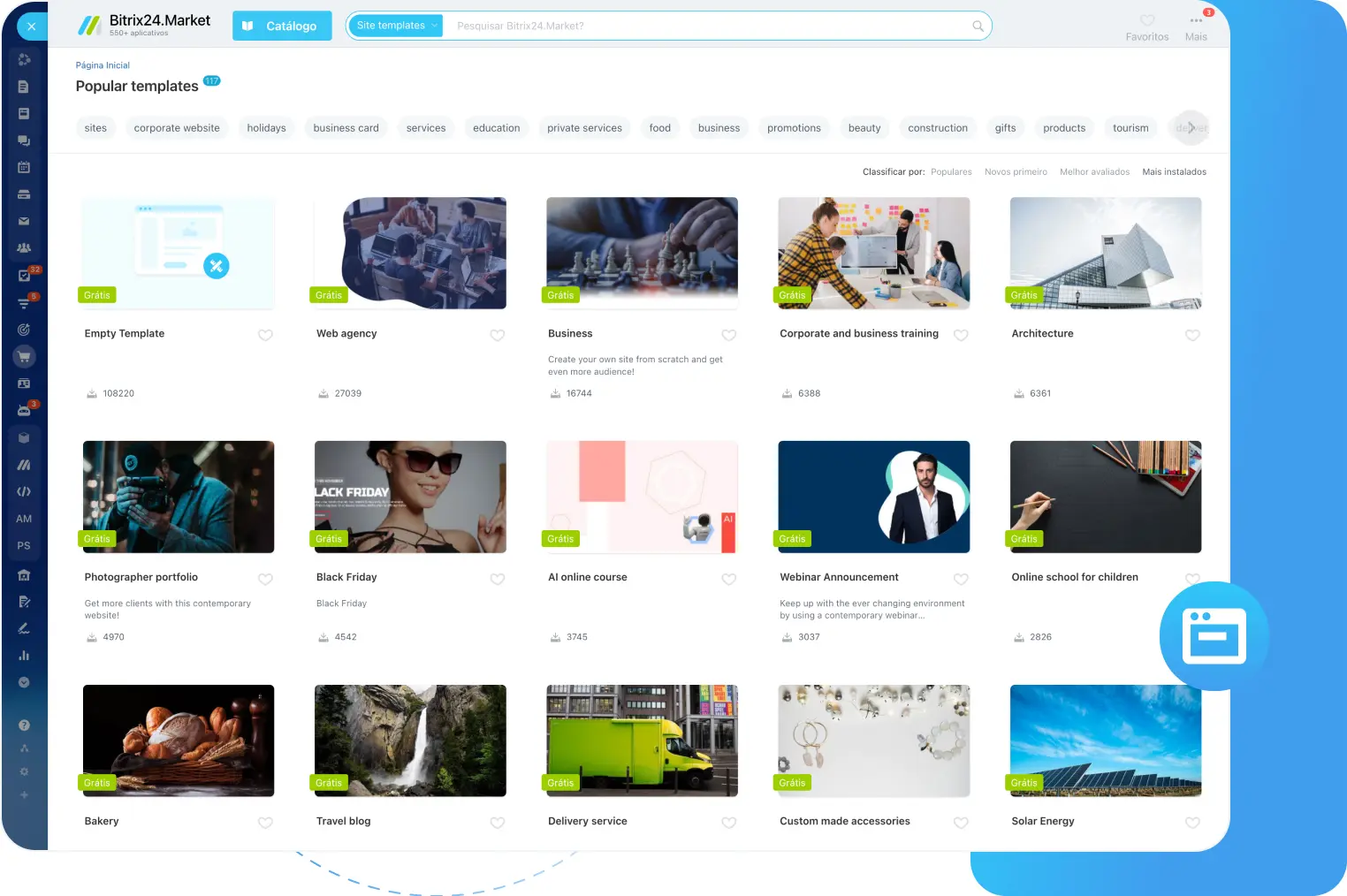 Screenshot Sites & E-commerce - Bitrix24