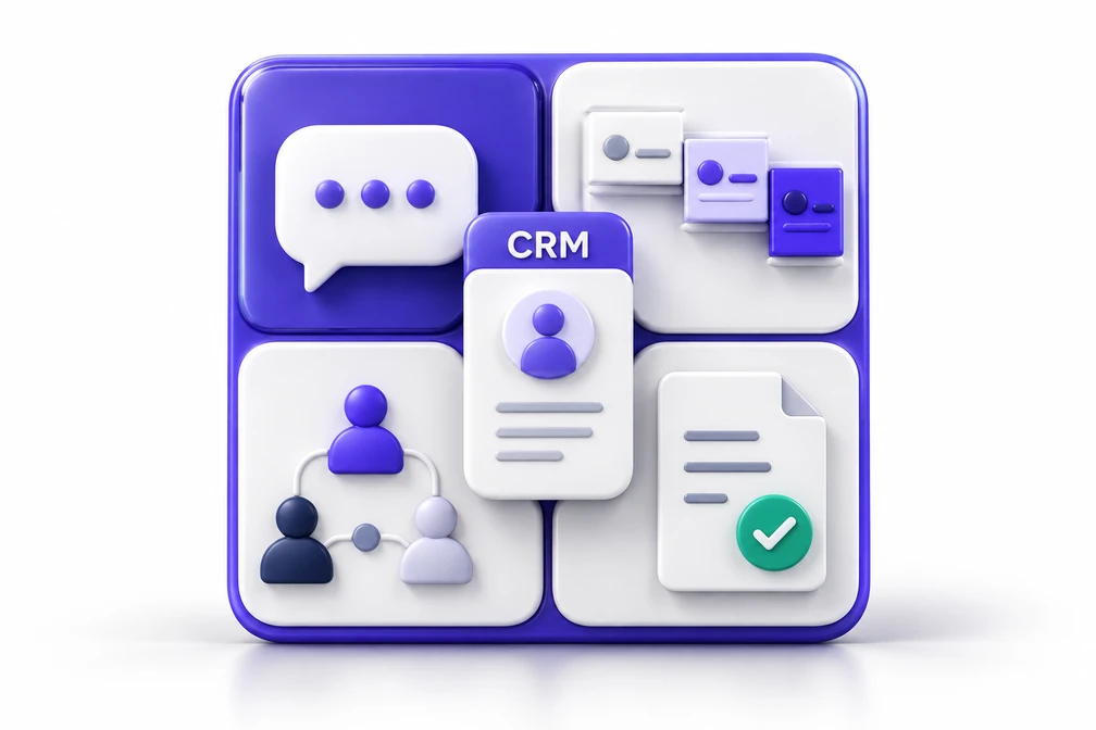 CRM conectado a conversas, oportunidades de vendas, equipe e tarefas em uma única gestão.